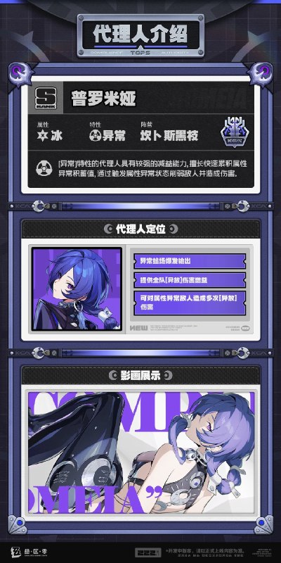 代理人机制介绍丨普罗米娅篇更新即将完成…资料库中已收录代理人【普罗米娅】的战斗相关信息，重点内容解析完毕，请查收