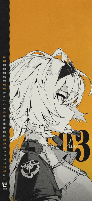 《绝区零》2025年3月月历壁纸「如果妮可问起伤口的事，可以帮我编个理由吗？」「比如...被天上掉下来的免费限量汉堡砸到了