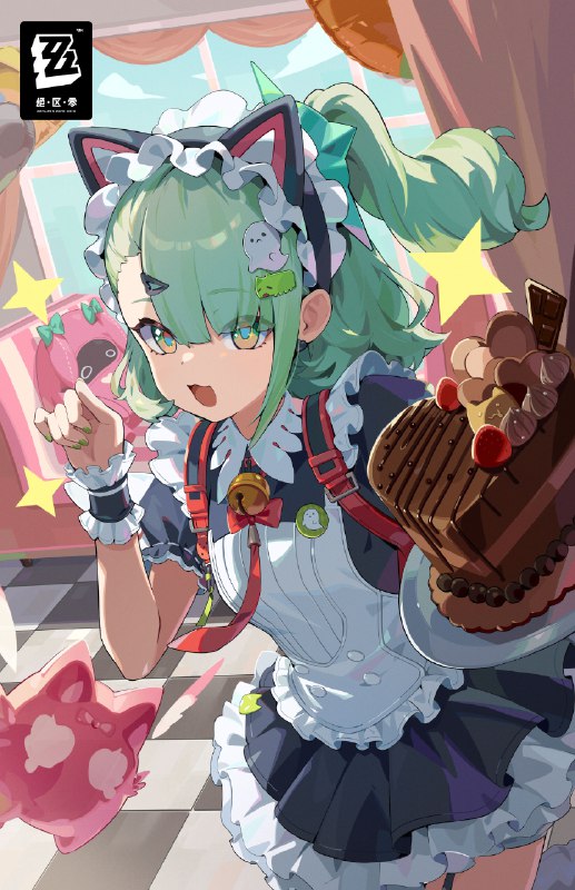 午后茶歇丨甜蜜魔法吟唱中「欢、欢迎回家~这是特别为您献上的巧可巧可…呃…绵绵蛋糕！」「请允许千夏，为您施展能让巧克力更加甜蜜的魔法吧！」「什么？您…您点的是草莓口味的吗？！对不起！！我、不对！千夏马上去给您换一份！！」source @ZZZ_Game午后茶歇丨甜蜜魔法吟唱中「欢、欢迎回家~这是特别为您献上的巧可巧可…呃…绵绵蛋糕！」「请允许千夏，为您施展能让巧克力更加甜蜜的魔法吧！」「什么？您…您点的是草莓口味的吗？！对不起！！我、不对！千夏马上去给您换一份！！」source @ZZZ_Game