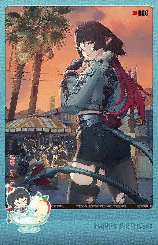 生日快乐简丨面具之下「简大姐！再不快点过来就没剩什么吃的了！」「来了来了...」 「说起来，今天好像是生日呢，没办法，只能把这场庆功宴当作生日宴咯，谁让我天天出外勤呢~」「也不知道朱鸢她们准备的怎么样了，应该差不多了吧...」source @ZZZ_Game #生日贺图生日快乐简丨面具之下「简大姐！再不快点过来就没剩什么吃的了！」「来了来了...」 「说起来，今天好像是生日呢，没办法，只能把这场庆功宴当作生日宴咯，谁让我天天出外勤呢~」「也不知道朱鸢她们准备的怎么样了，应该差不多了吧...」source @ZZZ_Game #生日贺图