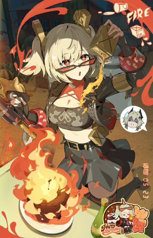 生日快乐柏妮思丨原料是焦糖和风滚草「哈哈哈！真是充满活力的生日蜡烛啊！」「柏妮思…在燃烧的已经不止是蜡烛了