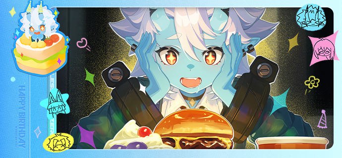 生日快乐苍角丨甜咸永动「嘿嘿，柳姐特许！苍角今天吃饭可以无视热量！」「那我就先吃三份汉堡，再来四个布丁！咸一个胃、甜一个胃！两个胃都不受累~」「嗯嗯，两个胃分工合作，怎么算暴饮暴食呢~」source @ZZZ_Game #生日贺图生日快乐苍角丨甜咸永动「嘿嘿，柳姐特许！苍角今天吃饭可以无视热量！」「那我就先吃三份汉堡，再来四个布丁！咸一个胃、甜一个胃！两个胃都不受累~」「嗯嗯，两个胃分工合作，怎么算暴饮暴食呢~」source @ZZZ_Game #生日贺图