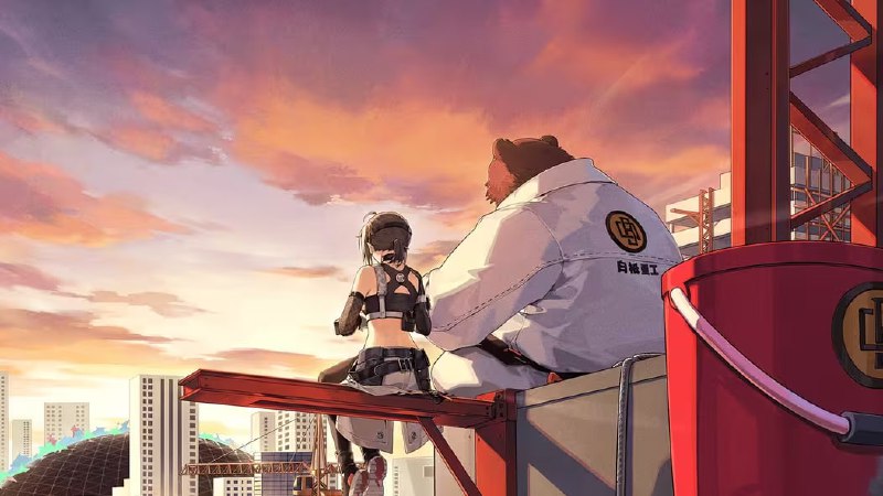 「桶外的黄昏」难得的休息时间偶尔会遇到难得的晚霞，而这里每一个寻常或特别的傍晚，都载着新艾利都的未来向前延伸