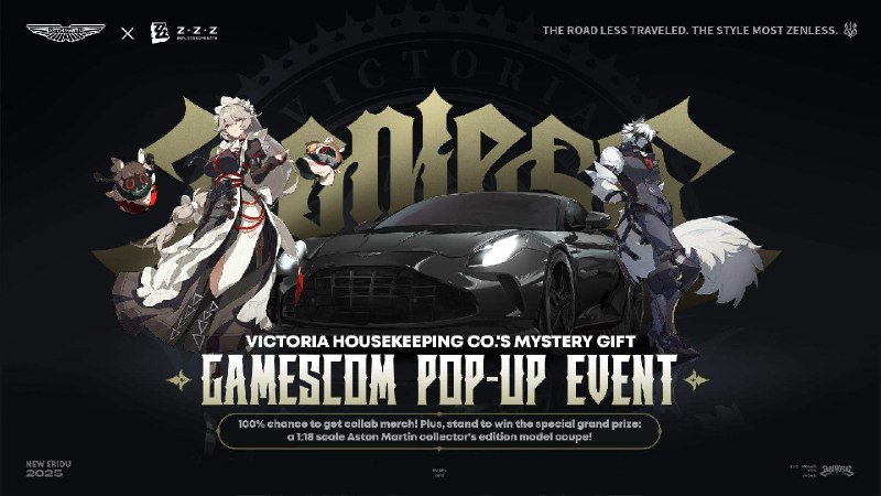Aston Martin × Zenless Zone Zero Collab: Gamescom Event AnnouncementDear Proxies, complete missions at the event site to receive exclusive collab merch! You'll also have a chance to win a limited edition 1:18 scale model car of the 2024 Aston Martin Vantage!source @ZZZ_Game #hoyoverseAston Martin × Zenless Zone Zero Collab: Gamescom Event AnnouncementDear Proxies, complete missions at the event site to receive exclusive collab merch! You'll also have a chance to win a limited edition 1:18 scale model car of the 2024 Aston Martin Vantage!source @ZZZ_Game #hoyoverse