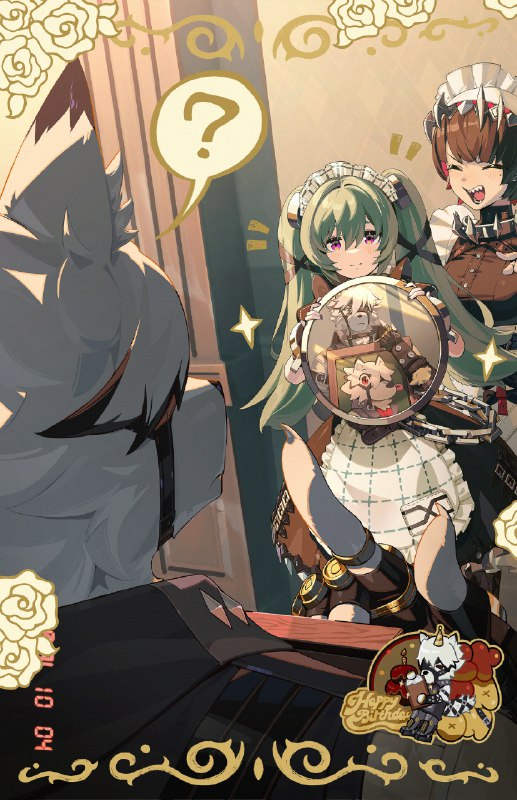 生日快乐莱卡恩丨《莱卡恩先生半身像》「莱卡恩先生，这是大家一起给您画的礼物，希…希望您能喜欢！」「非常感谢，画中人是我…对吧？」source @ZZZ_Game #生日快乐 #莱卡恩生日快乐莱卡恩丨《莱卡恩先生半身像》「莱卡恩先生，这是大家一起给您画的礼物，希…希望您能喜欢！」「非常感谢，画中人是我…对吧？」source @ZZZ_Game #生日快乐 #莱卡恩