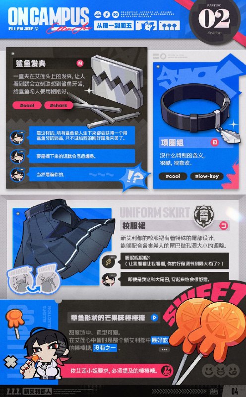 New Eridan Vol.01 I 代理人新时装来袭！嗯呢！嗯呢！（祝贺嘟卡！祝福嘟卡！） 嗯呢呢呢，嗯呢呢！（总编辑说嘟卡最近负责的栏目都很受大家的欢迎，所以想将重启THE NEW'S副刊《Eridan》的任务交到嘟卡手上！） 嗯呢嗯呢嗯呢，嗯呢呢，嗯呢——（嘟卡将在编辑部仓库里积灰的《Eridan》都翻了出来，仔细研究了一番，原来这本副刊的创刊宗旨是——） 「嗯呢呢，嗯呢呢！」（「引领艾利都潮流，展现艾利都风尚！」） 嗯呢嗯呢嗯呢，嗯呢呢呢呢呢！（嘟卡一定好好肩负起这项重任！将新艾利都各式各样的时装风貌都展现出来！） 嗯呢呢呢？——嗯呢！嗯呢嗯呢！（那第一期要从哪里开始街拍好呢？——嗯！就从嘟卡最熟悉的光映广场开始吧！）source @ZZZ_GameNew Eridan Vol.01 I 代理人新时装来袭！嗯呢！嗯呢！（祝贺嘟卡！祝福嘟卡！） 嗯呢呢呢，嗯呢呢！（总编辑说嘟卡最近负责的栏目都很受大家的欢迎，所以想将重启THE NEW'S副刊《Eridan》的任务交到嘟卡手上！） 嗯呢嗯呢嗯呢，嗯呢呢，嗯呢——（嘟卡将在编辑部仓库里积灰的《Eridan》都翻了出来，仔细研究了一番，原来这本副刊的创刊宗旨是——） 「嗯呢呢，嗯呢呢！」（「引领艾利都潮流，展现艾利都风尚！」） 嗯呢嗯呢嗯呢，嗯呢呢呢呢呢！（嘟卡一定好好肩负起这项重任！将新艾利都各式各样的时装风貌都展现出来！） 嗯呢呢呢？——嗯呢！嗯呢嗯呢！（那第一期要从哪里开始街拍好呢？——嗯！就从嘟卡最熟悉的光映广场开始吧！）source @ZZZ_Game