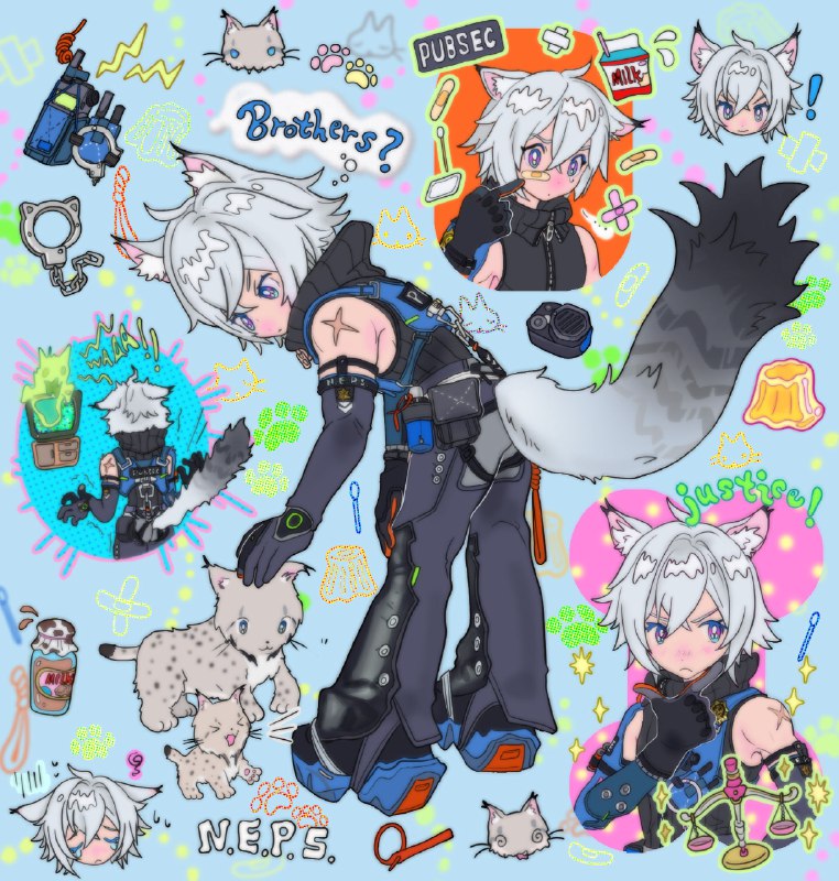 过塑手账丨成长的烦恼「是迷路的小猞猁吗？不然跟我回治安局宿舍吧