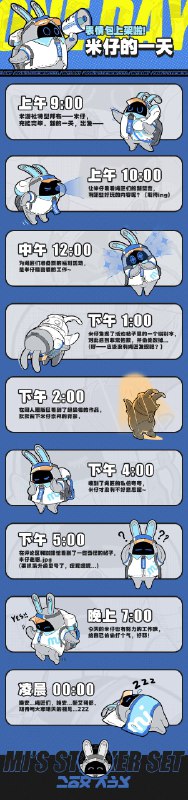 “米仔的一天”表情包上架啦~﻿ 绳匠们好(oﾟvﾟ)ノ米游社的表情包里面好像多了些什么呢——YES！是米仔~不久前一个神神秘秘的维修组织跟拍了米仔的一天，是米仔出厂以来第一次拍摄的照片...所以想要和米仔最重要的绳匠们分享~如果绳匠们喜欢的话，米仔会尝试记录和拍摄更多的日常哦(✿◡‿◡)>>>“米仔的一天”表情包下载<<<source @ZZZNewsletter #表情包“米仔的一天”表情包上架啦~﻿ 绳匠们好(oﾟvﾟ)ノ米游社的表情包里面好像多了些什么呢——YES！是米仔~不久前一个神神秘秘的维修组织跟拍了米仔的一天，是米仔出厂以来第一次拍摄的照片...所以想要和米仔最重要的绳匠们分享~如果绳匠们喜欢的话，米仔会尝试记录和拍摄更多的日常哦(✿◡‿◡)>>>“米仔的一天”表情包下载<<<source @ZZZNewsletter #表情包