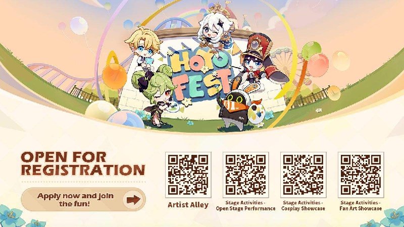 HoYo FEST 2025 即将开启！绳匠紧急任务，发布！HoYo FEST 2025 将于7月拉开帷幕，新加坡、马来西亚、菲律宾、印尼、泰国、越南...... 线上线下超多精彩活动等你来体验！◆◆◆◆◆◆ 创作者区及舞台活动招募 ◆◆◆◆◆◆今年还有专属特别活动环节等你来解锁，期待绳匠们的加入~🎨 创作者区：展示你的独特作品，更有专属区域可与志同道合的玩家交流互动，碰撞灵感火花！🎭 舞台活动：开放舞台、Cosplay展示、二创作品展示……你的才艺，值得被全世界看到！马上报名加入 HoYo FEST 2025 特别活动吧~● 创作者区：