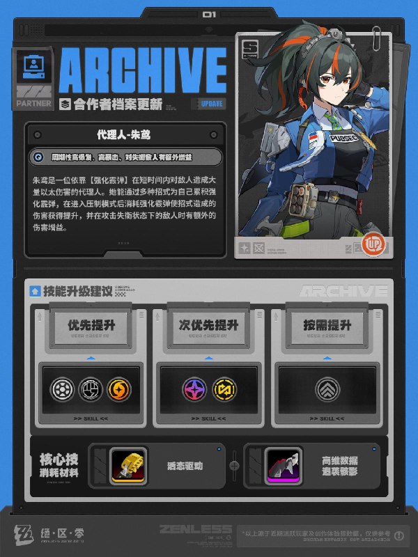 合作者档案更新 | 朱鸢「绳匠，我在六分街被困住了，请速来支援我！」「我被一只黑猫逼进了墙角，我现在还有公务要做急需脱身，但这边都没有人路过...」小黑不是很怕陌生人吗？看来朱鸢真的很受小动物的喜爱啊....速速去支援她吧！source @ZZZ_Game合作者档案更新 | 朱鸢「绳匠，我在六分街被困住了，请速来支援我！」「我被一只黑猫逼进了墙角，我现在还有公务要做急需脱身，但这边都没有人路过...」小黑不是很怕陌生人吗？看来朱鸢真的很受小动物的喜爱啊....速速去支援她吧！source @ZZZ_Game