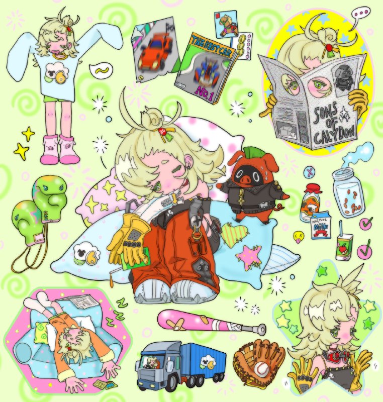 过塑手账丨慵懒不是摆烂「这个人看上去很困吗？」「年轻人不要担心