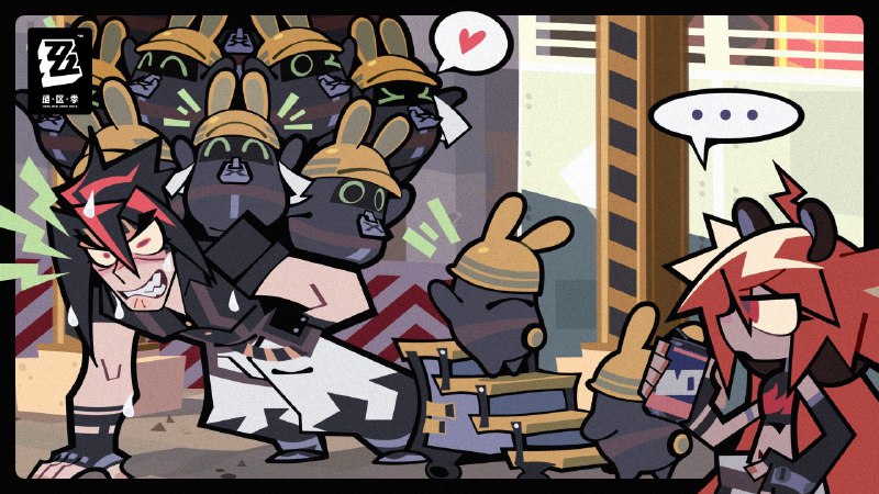 【丽都放大镜】安东篇投稿人：珂蕾妲留言：最近，工地掀起了一股健身热潮，发起人试图挑战「负重100个邦布的单手俯卧撑」.......作为社长，我有必要强调：运动要适度，逞强会伤身